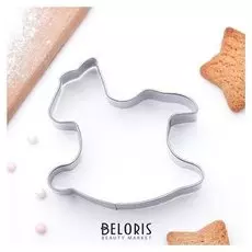 Форма для вырезания печенья 7x7,5x2 см "Лошадка-качалка"