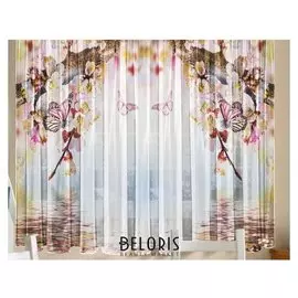 Фото тюль для кухни ванильное утро 145х160см-2шт, шифон, пэ 100%