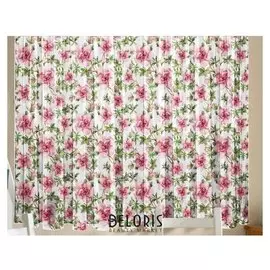 Фото тюль для кухни весна 145х160см-2шт, шифон, пэ 100%