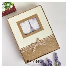 Фотоальбом 200 фото 10х15 см "Бант и кружево" 25,5х19,5х4 см