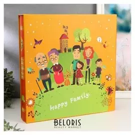 Фотоальбом 982ф: 9х13 10х15 13х18 15х20 20х25 А4 "Семья" в коробке 35х36,5х6,5 см