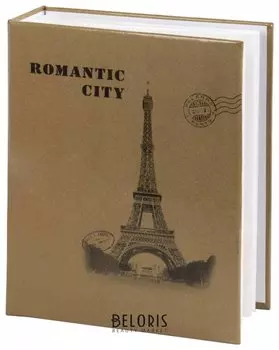 Фотоальбом Brauberg на 200 фото 10х15 см, твердая обложка, "Париж", бежевый
