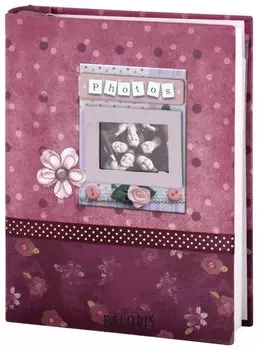 Фотоальбом Brauberg на 200 фотографий 10х15 см, твердая обложка, "Друзья", бокс, сиреневый