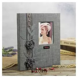 Фотоальбом магнитный 10 листов "Пасмурный вечер" текстиль 32,5х27,5х4 см