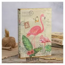 Фотоальбом магнитный 20 листов "Фламинго" в коробке 33,5х23,5х5,5 см