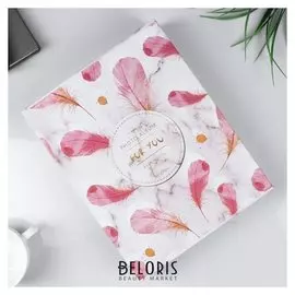 Фотоальбом магнитный 20 листов "Пёрышки" в коробке 29,5х23,5х5,5 см