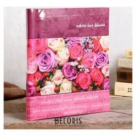 Фотоальбом магнитный 23х28 см. 20 листов, "Цветы"
