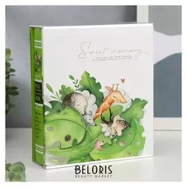 Фотоальбом на 100 фото 10х15 см "Спящие звери на полянке" 17,5х15,6х4,6 см