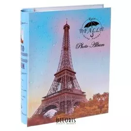 Фотоальбом на 100 фото 10х15 см "Старый трамвайчик" в коробке 26,5х20,5х5,5 см