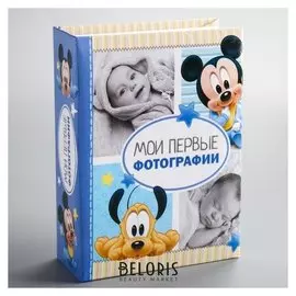 Фотоальбом на 100 фото в твёрдой обложке "Мои первые фотографии", микки маус и друзья