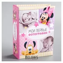 Фотоальбом на 100 фото в твёрдой обложке "Мои первые фотографии", минни маус