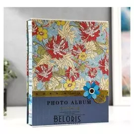 Фотоальбом на 200 фото 10х15 см "Цветы и листья" в коробке 26,5х20,7х5,5 см