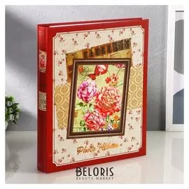 Фотоальбом на 400 фото 10х15 см "Пышные пионы" в коробке