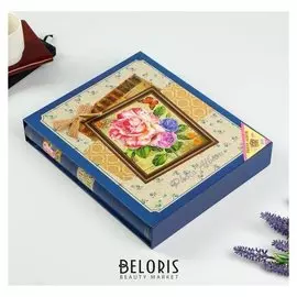 Фотоальбом на 400 фото 10х15 см "Пышный букет в картине" в коробке 33,5х27,5х5,5 см