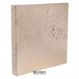 Фотоальбом на 400 фото 10х15 см "Серебряные цветы" кожзам 35х33х6 см