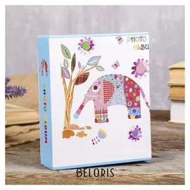 Фотоальбом на 40 фото 10х15 см "Совушка/слонёнок" в коробке 17х14х5 см