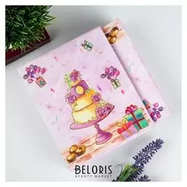 Фотоальбом на 40 фото 10х15 см "Торт" в коробке 17х14х4,5 см