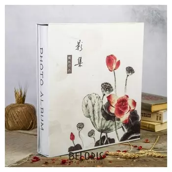 Фотоальбом на 700 фото 10х15 см "Цветы лотоса" в коробке 36,6х33,8х6,5 см