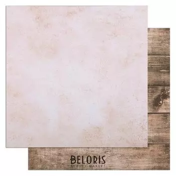 Фотофон двусторонний "Доски - кремовая штукатурка" 45 х 45 см, переплётный картон, 980 г/м