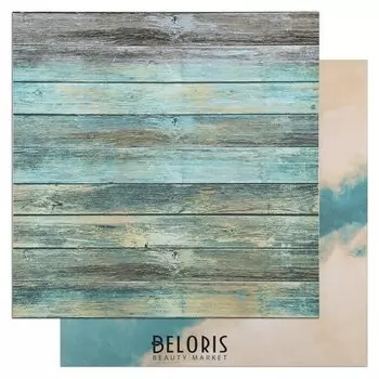 Фотофон двусторонний "Синие доски - синий" 45 х 45 см, переплётный картон, 980 г/м