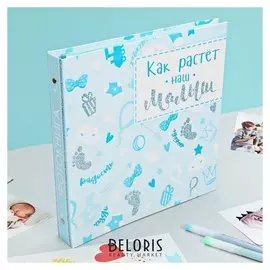 Фотокнига с наклейками "Как растет наш малыш", 26 х 26 см