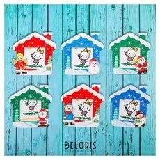 Фоторамка деревянная "Снежный дом", фото 10,5х11