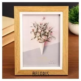Фоторамка пластик 13х18 см "Бук с белым обрамлением" 22х17х1 см