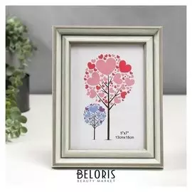 Фоторамка пластик 13х18 см "Классика" серая 23х18 см