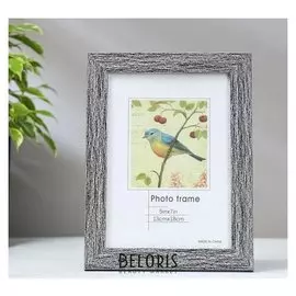 Фоторамка пластик 13х18 см "Серо-чёрная древесина" 20,5х15,4х0,9 см