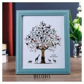 Фоторамка пластик 20х25 см "Джинса" голубая 29х24 см