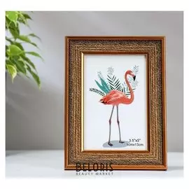 Фоторамка пластик 9х13 см "Горький шоколад с карамелью" 16х12х2 см