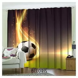 Фотошторы "Футбол 06" 145х260 см 2шт, габардин 160гр/м2, пэ100%