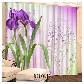 Фотошторы "Эверет" 145х260 см 2шт, габардин 160гр/м2, пэ100%