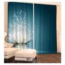 Фотошторы "Очаг любви" 145х260 см 2шт, габардин 160гр/м2, пэ100%