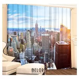 Фотошторы "Вид с высоты" 145х260 см 2шт, габардин 160гр/м2, пэ100%