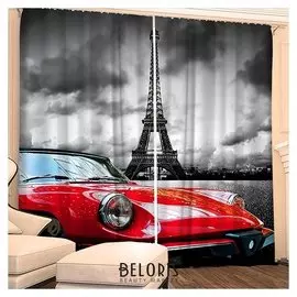 Фотошторы "Звезда в париже" 145х260 см 2шт, габардин 160гр/м2, пэ100%