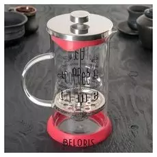 Френч-пресс 1 л "Келли", цвет красный