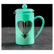 Френч-пресс 600 мл "Комплимент" бирюзовый