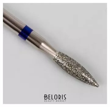 Фреза алмазная для маникюра «Пламя», средняя зернистость, 2,5 × 10 мм