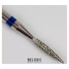 Фреза алмазная для маникюра «Пламя», средняя зернистость, 1,6 × 10 мм