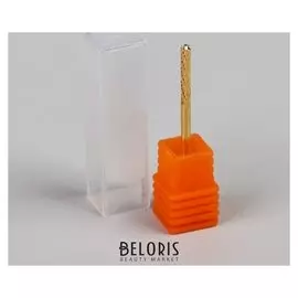 Фреза для маникюра, тонкая, 2,5 × 4,5 мм, цвет золотой