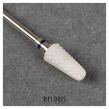 Фреза керамическая для маникюра «Конус скруглённый», средняя нарезка, 8 × 14 мм