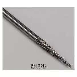 Фреза твердосплавная для маникюра «Игла», спирально-поперечная, мелкая нарезка, 2,3 × 15 мм