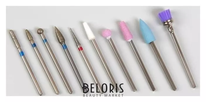 Фрезы для маникюра в органайзере, 10 шт