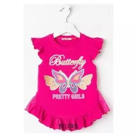 Футболка детская, цвет малиновый, рост 128 см (8 лет)