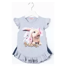 Футболка детская, цвет меланж, рост 116 см (6 лет)