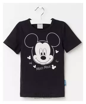 Футболка детская Disney "Mickey Mouse", рост 110-116 (32), чёрный