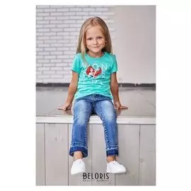 Футболка детская Disney "Русалочка", рост 110-116 (32), голубой