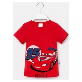 Футболка детская Disney "Тачки", рост 98-104 (30), красный
