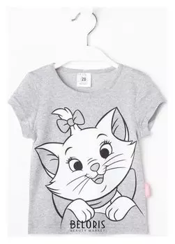 Футболка Disney "Мари", рост 110-116 (32), серый